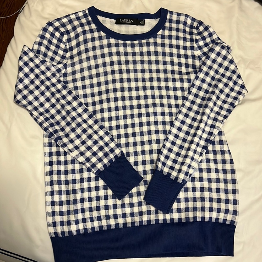 Lauren Ralph Lauren gingham crewneck sweater